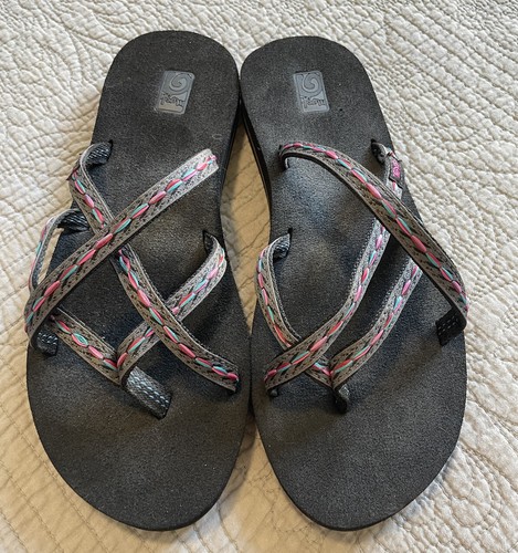 Teva sandalo donna Olowahu slide taglia 10 infradito nero outdoor