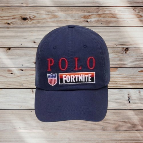 Polo Ralph Lauren Fortnite Stadium Hat Cap Rare Navy Blue Strapback One Size