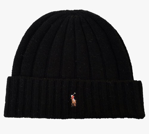 Polo Ralph Lauren Men's Skull Cap Beanie Winter Hat Lt Gray Blue Pony NWT PP0054