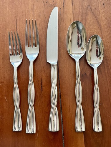 VTG Dansk Aalto 18 10 Stainless Flatware Twist Handle Japan 1995   2002 CHOICE