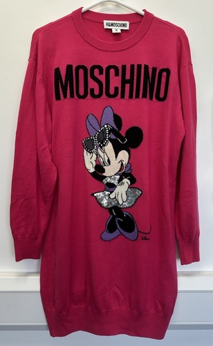 Vestito Maglione H&M Moschino Disney Topolino Rosa Taglia S