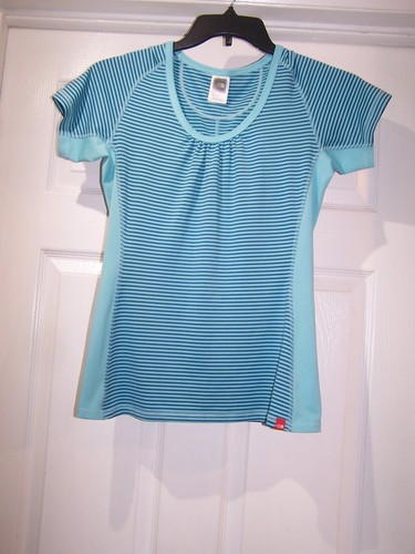 THE NORTH FACE Womens Vapor Wick Blue Lightweight Short Sleeve Top SZ S P