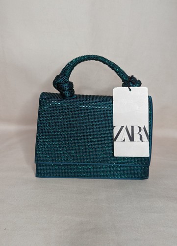 MINI BORSA DA CITTÀ ZARA VERDE SCINTILLANTE