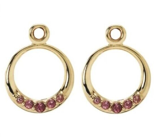 PANDORA Compose 585 14k RHODOLITE EARRINGS 250445RHL