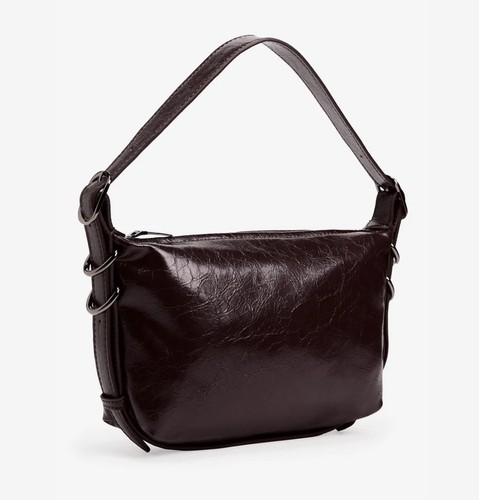 ZARA WOMAN BROWN RING TRIM SHOULDER BAG 6336 410 700