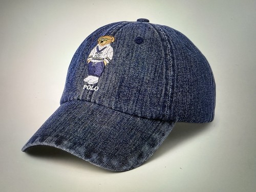 s-l500_1756350652 New NWT Polo Ralph Lauren Men Denim Bear Ball Cap Hat