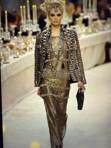 CHANEL 12A PARIS BOMBAY NEW FANTASY Tweed Giacca Gioiellata Multicolore FR44 42 $9K