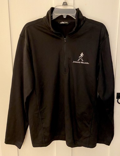 The North Face x Johnnie Walker Mens Sz M Black 1 4 Quarter Zip Pullover Scotch