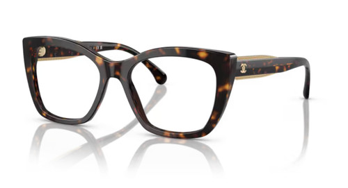 Chanel 3460 714 52 Dark Havana Eyeglasses CH3460