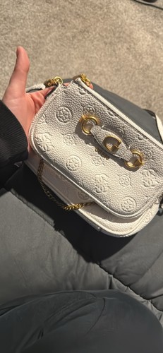 Guess Izzy peony mini purse  white  can separate into two purses