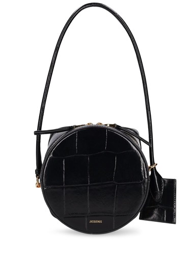 JACQUEMUS Le Vanito Black Leather Shoulder Bag New