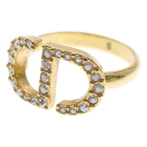 DIOR JEWELRY Anello Christian Dior Petit CD Oro S Gioielli Unisex