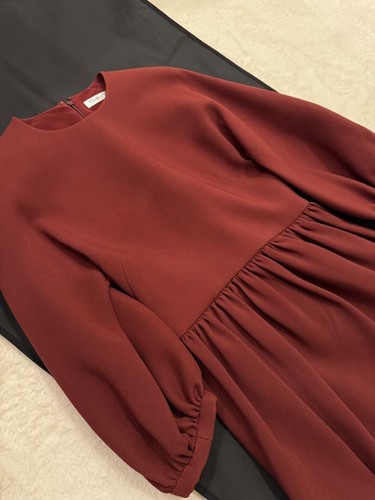 Autentico abito Christian Dior bordeaux lunghezza ginocchio casual donna