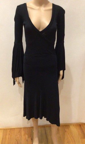 SAINT LAURENT (YSL) ABITO A MANICHE A CAMPANA YSL BY TOM FORD PLUNGING TAGLIA PICCOLA COLLEZIONE 2003