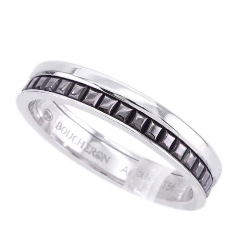 Boucheron Bovini Anello Nero Edizione Mezza Quadrata 750WG Usato0
