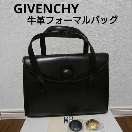 GIVENCHY Borsa a mano borsa formale in pelle di mucca nera usata