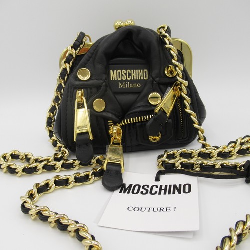 Moschino Jeremy Scott Mini Borsa Biker Tracolla Giacca Moto Kisslock $1285