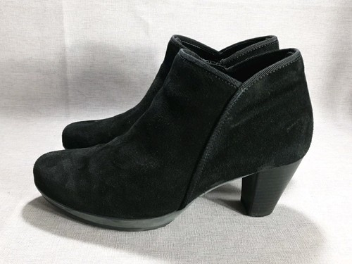 Stivaletti Gabor Trudy scamosciati UK 4 5 neri con zip