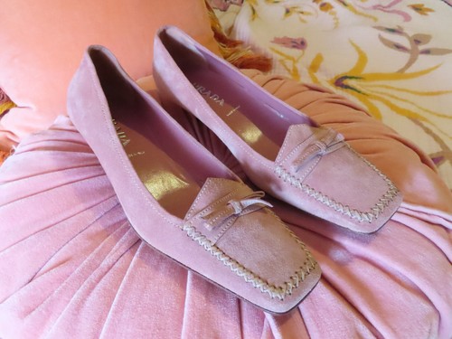PRADA Milano Vero Cuoio scarpe da gattino punta quadrata taglia 35 1 2