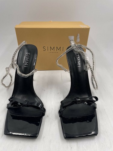 SIMMI LONDON LILAH BLACK US 8 EUR 39 WOMEN LUCILLE 2 HEELS