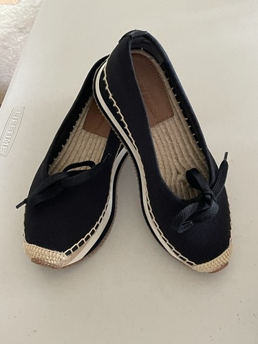 TORY BURCH DAISY SPORT BALLET ESPADRILLE IN PERFETTO NERO US 5 5