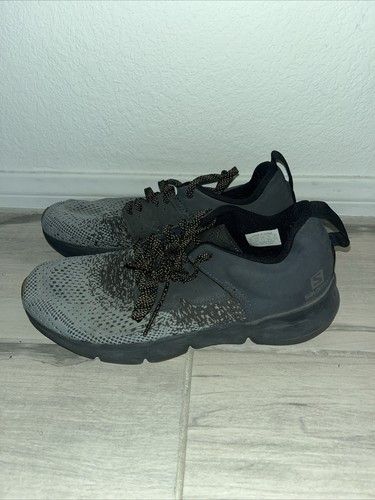 Salomon Predict Soc Gray Trail Running Shoes Mens 7.5 411263 Low Top Gum Bottom