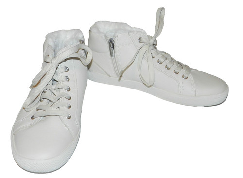 Sneakers VINCE CAMUTO VC MIMLIE ecopelle moda taglia 10 donna avorio rare!