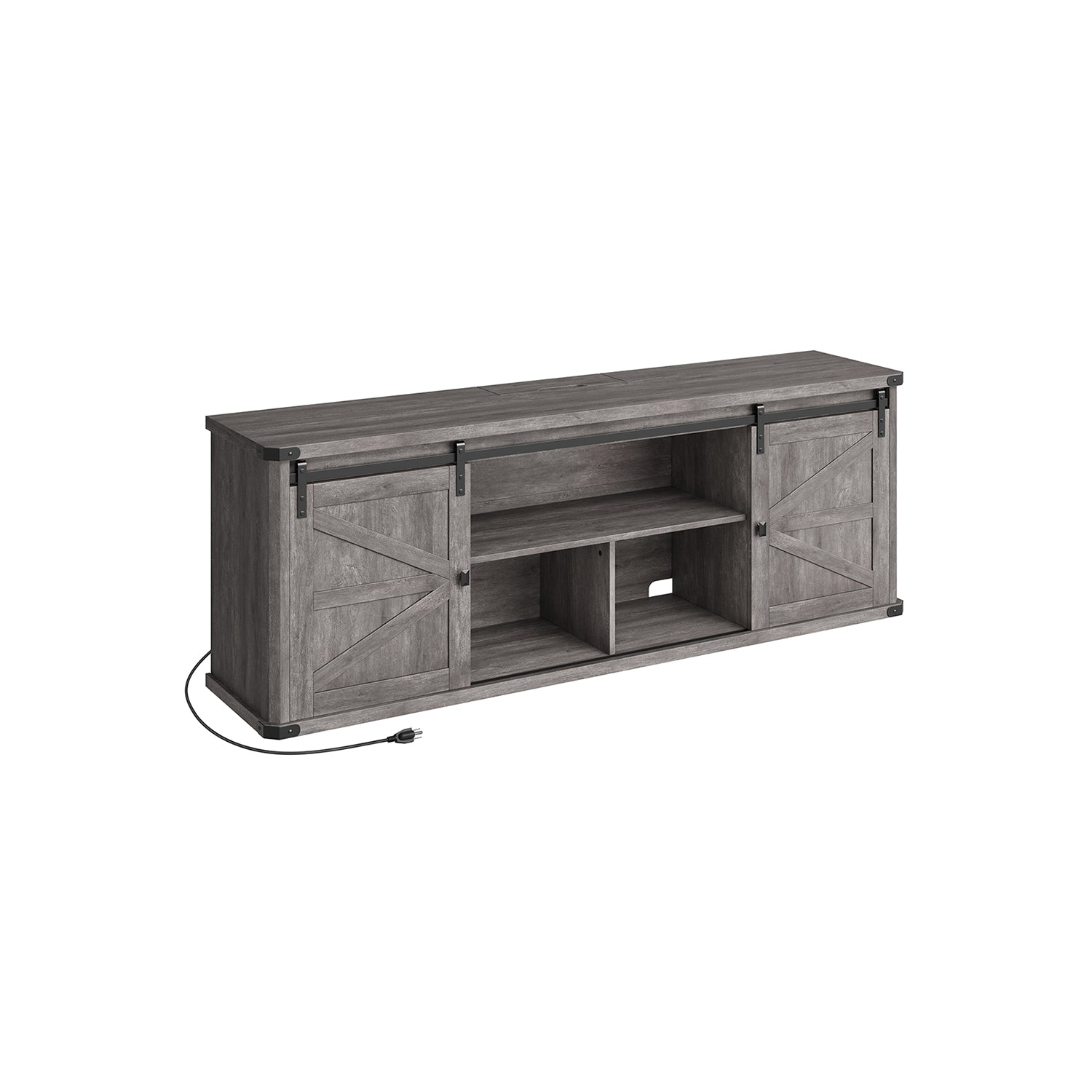 2736 23.9" High TV Stand for TVs up to 75 Inches Misty Gray