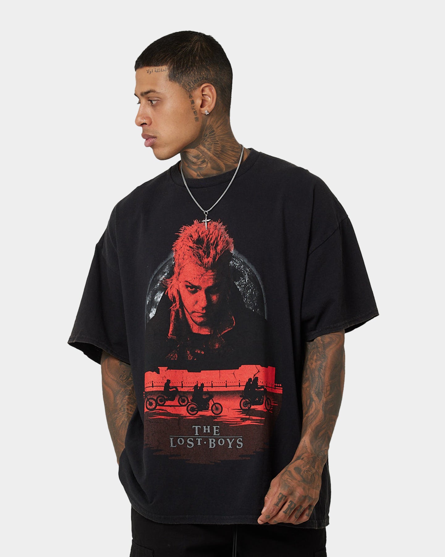American Thrift X Lost Boys Moon Vintage T Shirt Washed Black