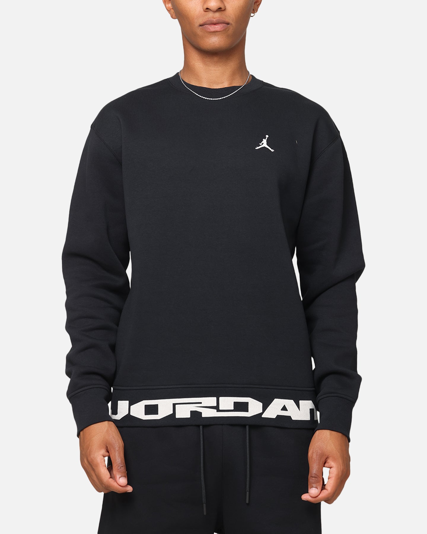 Jordan Jumpman MVP Graphic Fleece Crewneck Sweatshirt Black Sail
