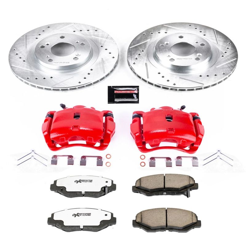 POWERSTOP Power Stop 12 15 Honda Civic Front Z26 Street Warrior Brake Kit w/Calipers
