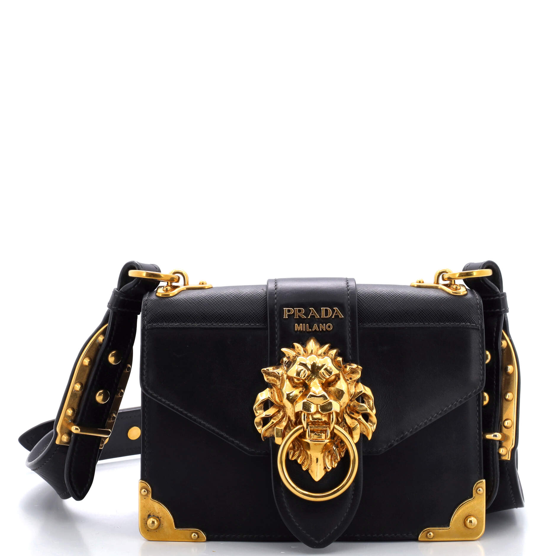 2860 Animalier Cahier Crossbody Bag City Calf and Saffiano Small