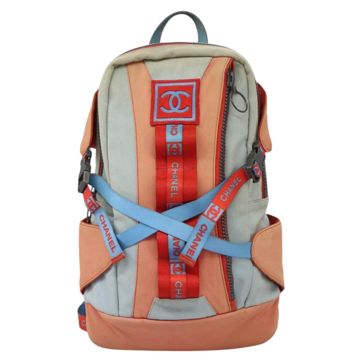 2275 Chanel Sport Line Canvas Backpack Bag (Pre Owned)