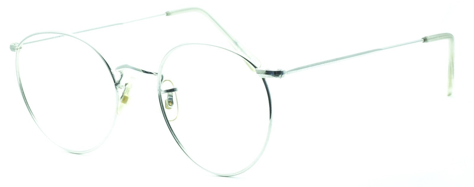 SAVILE ROW ENGLAND 14KT GF Rhodium Beaufort Panto 49x20mm RX Optical Glasses New
