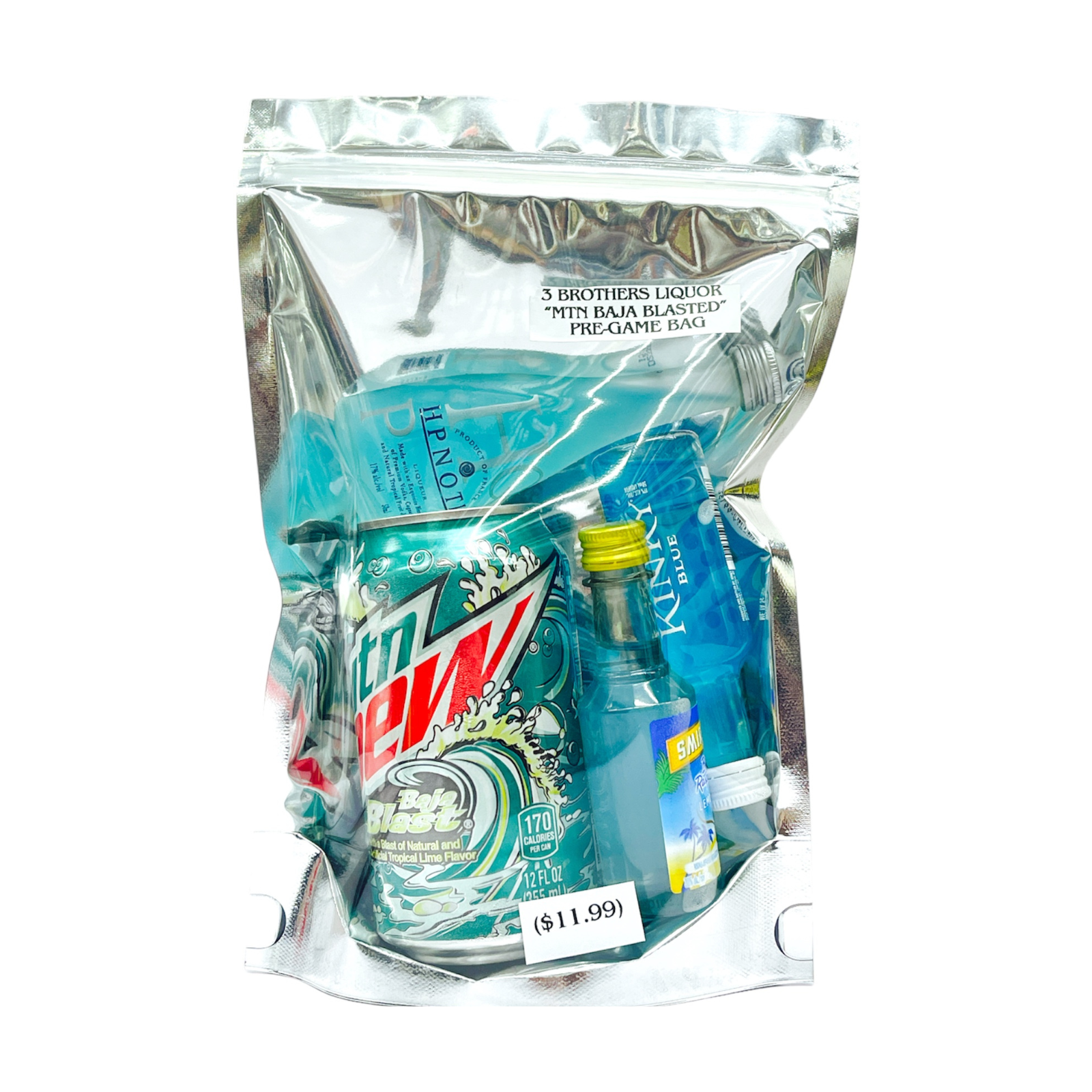 3 Brothers Liquor "Mtn Dew Baja Blast" Cocktail In A Bag