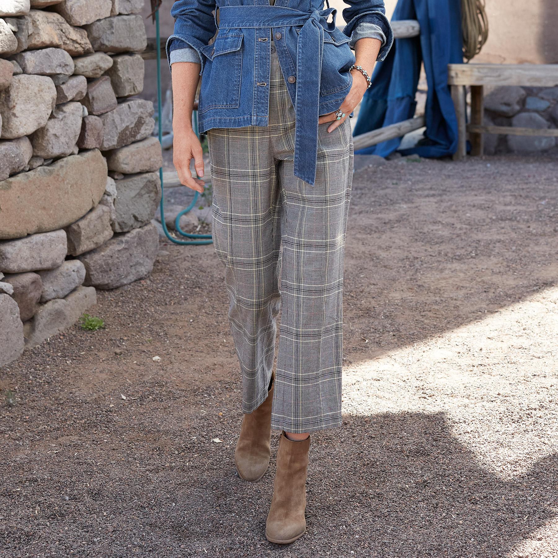 SUNDANCE Whitman Plaid Pants  Petite