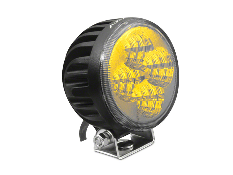 Raxiom Axial 3 In 4 LED Yellow Beam Round Light Flood Beam Universal (Some Adaptation Required)
