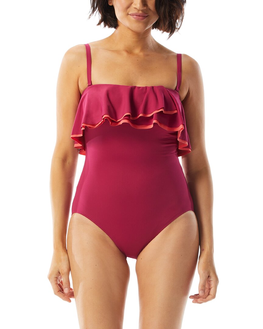 VPID 10007 Coco Contours Agate Ruffle Bandeau One Piece