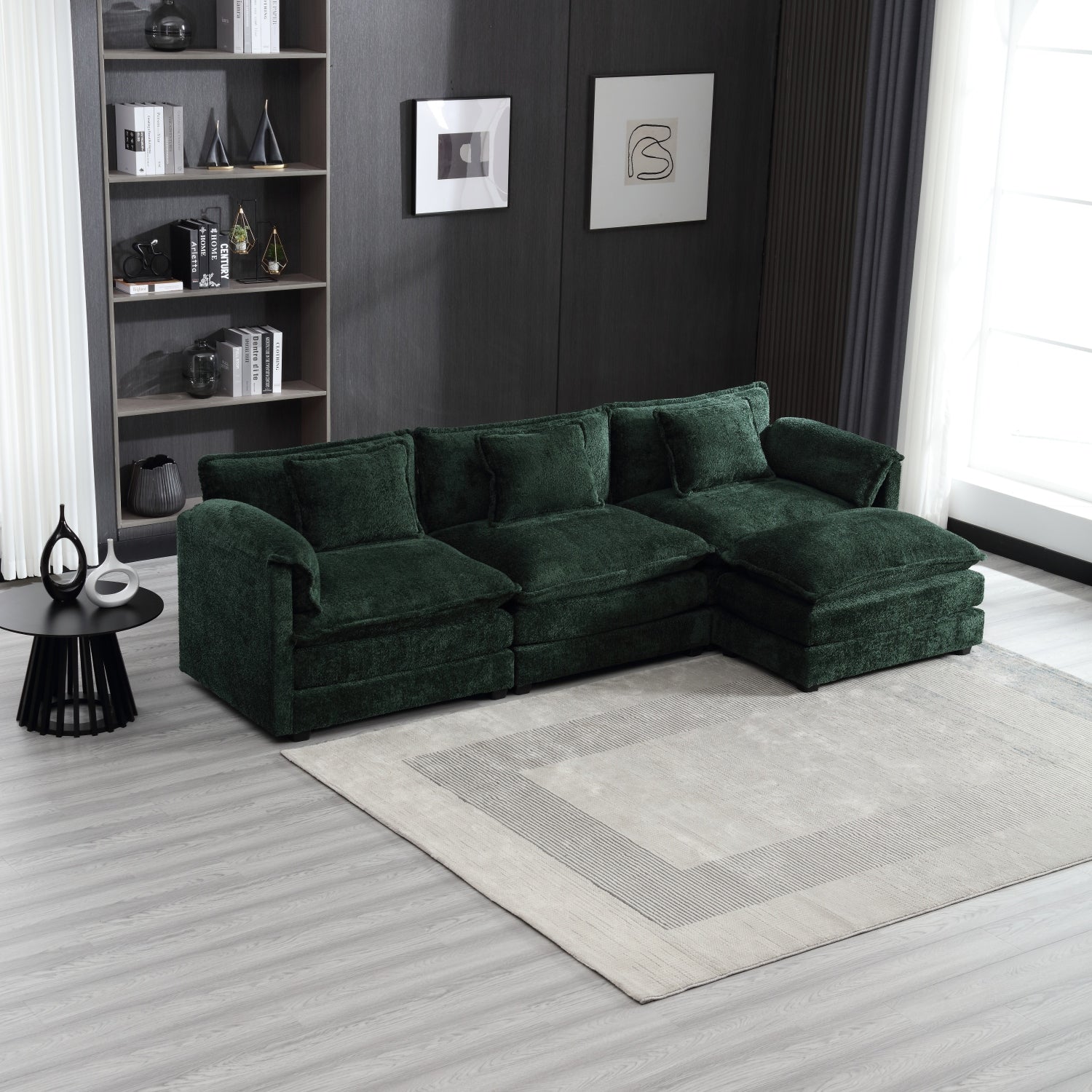 2594 Streamdale Modern Boucle L Sectional with Detachable Arms