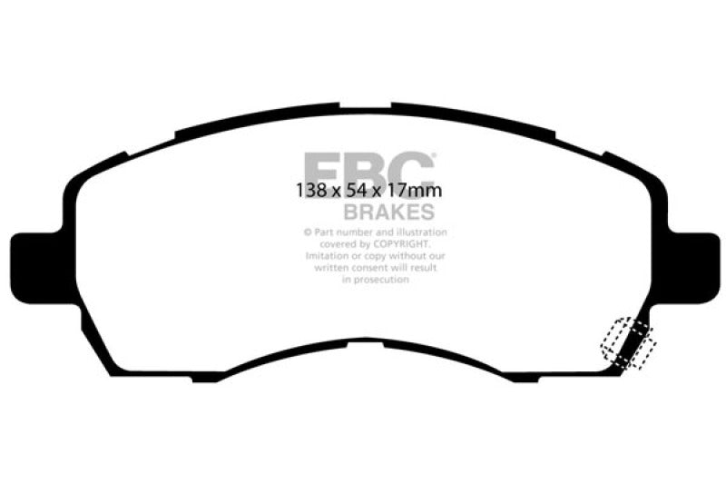 EBC 97 98 Subaru Impreza 1.8 Redstuff Front Brake Pads