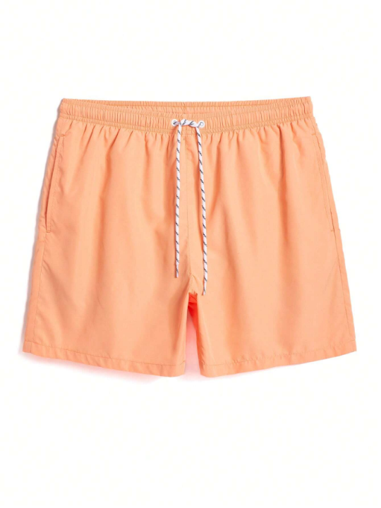 FASHION WORLD Manfinity Swimmode Men Drawstring Waist Solid Swim Trunks