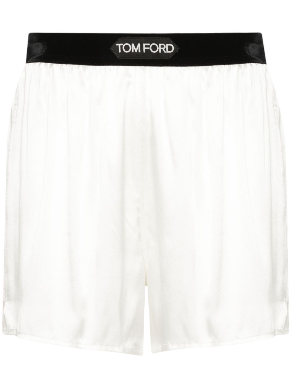 Tom Ford logo pantalones cortos de seda
