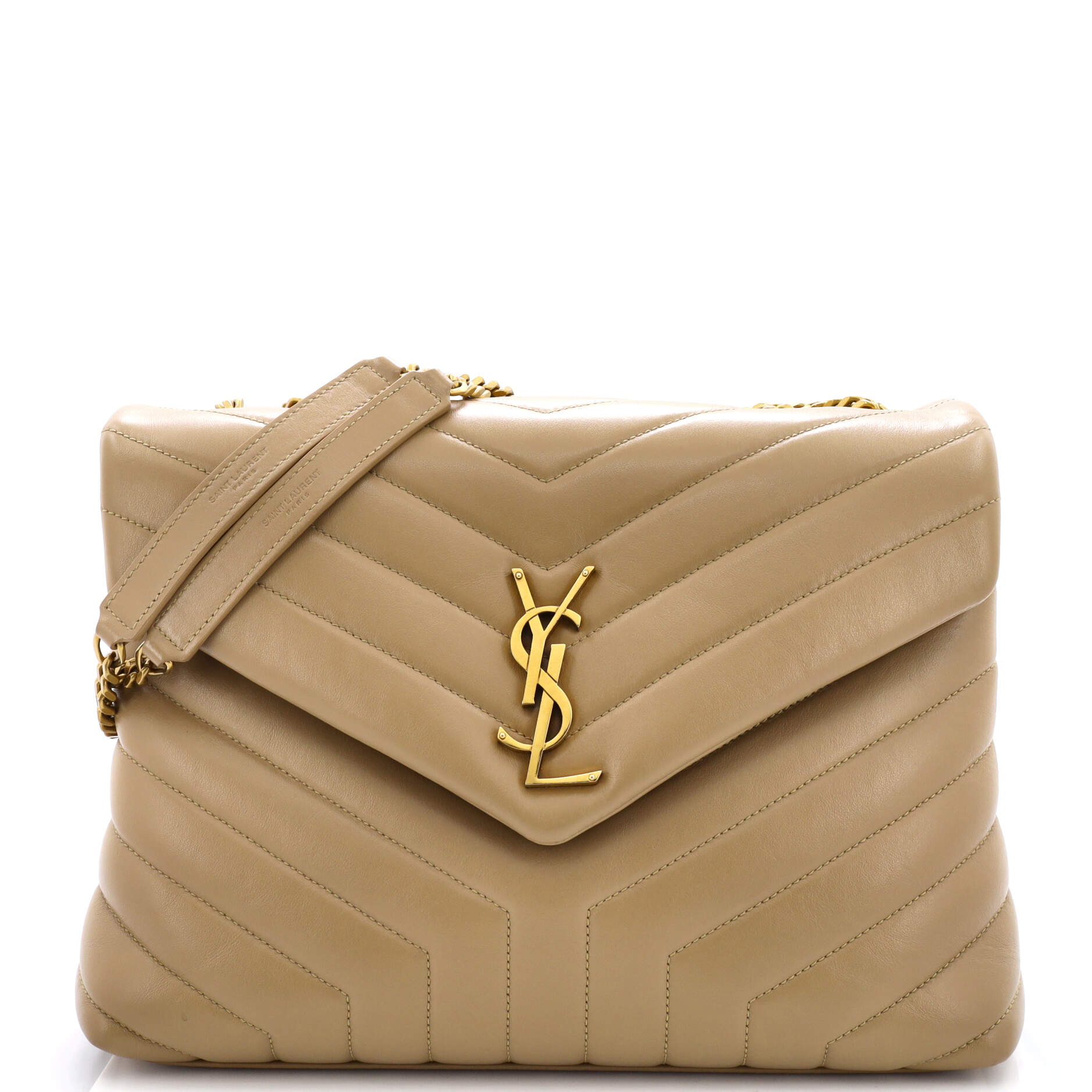 2860 Loulou Shoulder Bag Matelasse Chevron Leather Medium