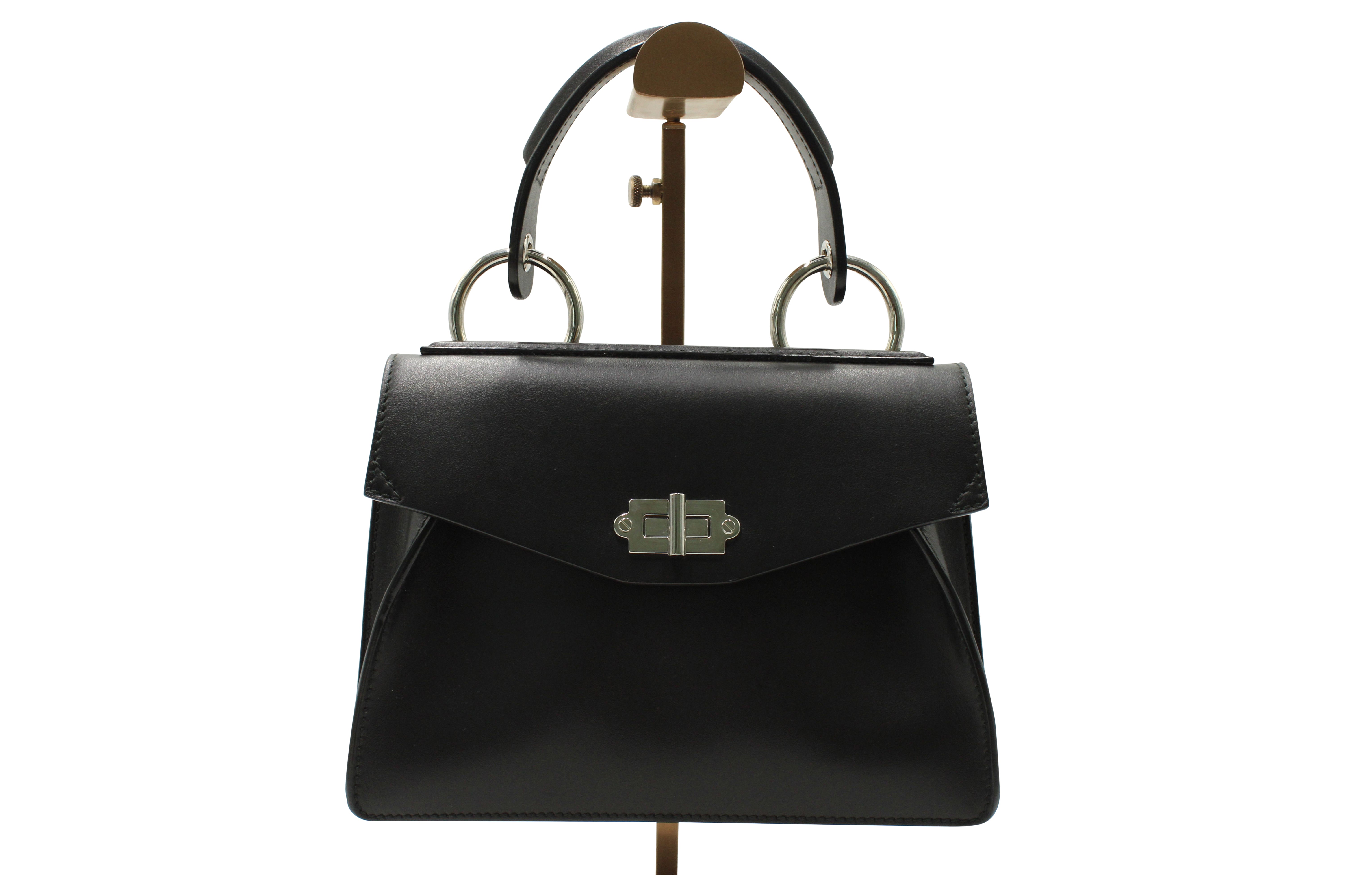 2604 Proenza Schouler  Hava Top Handle Bag in Black Leather