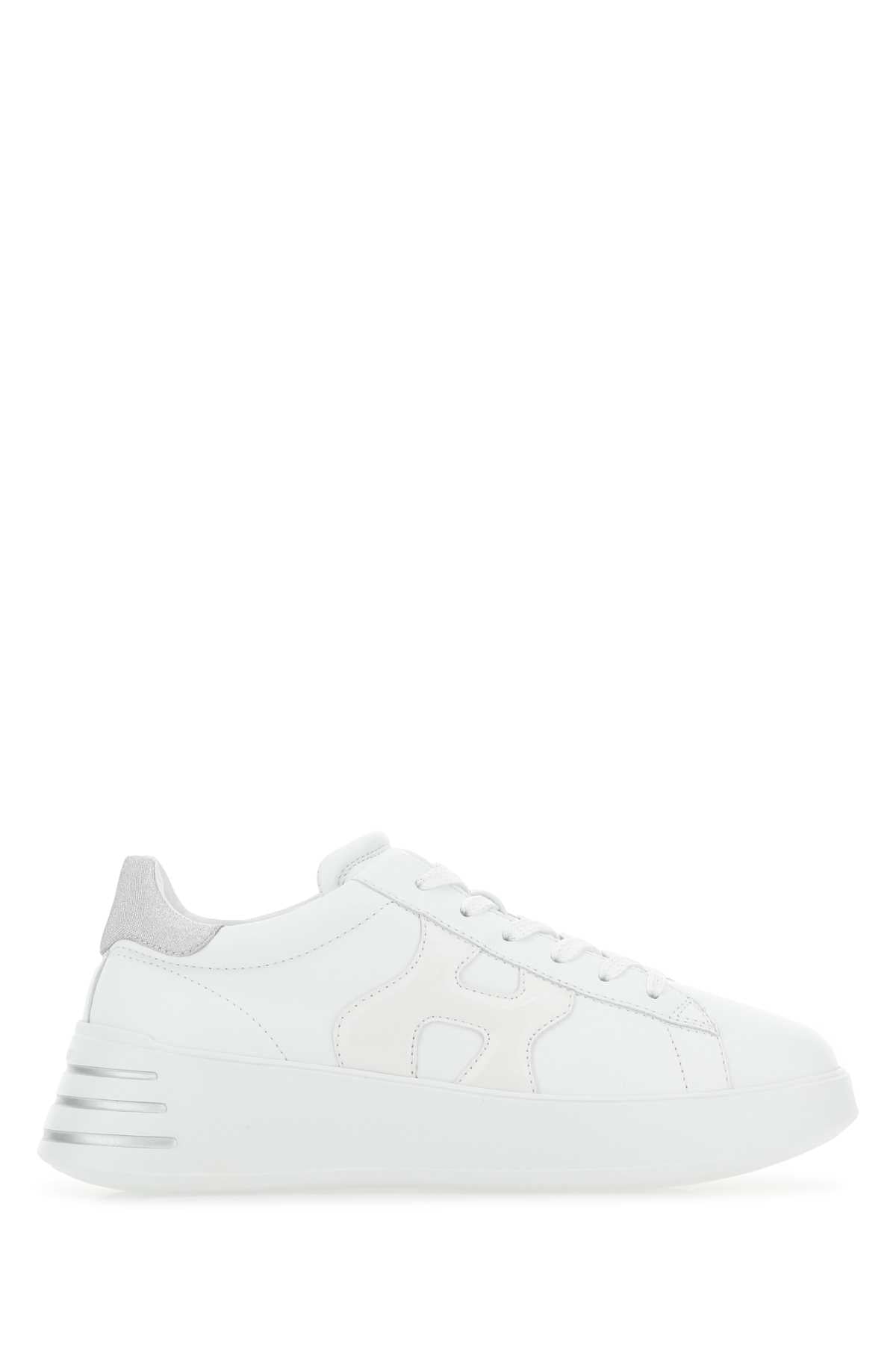 Zapatillas de deporte rebelde de cuero nappa de Hogan White