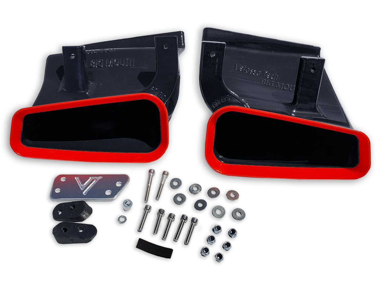 VELOSSA TECH DESIGN Velossa Tech   2016 2020+ Infiniti Q50 Red Sport BIG MOUTH Ram Air Intake Snorkel