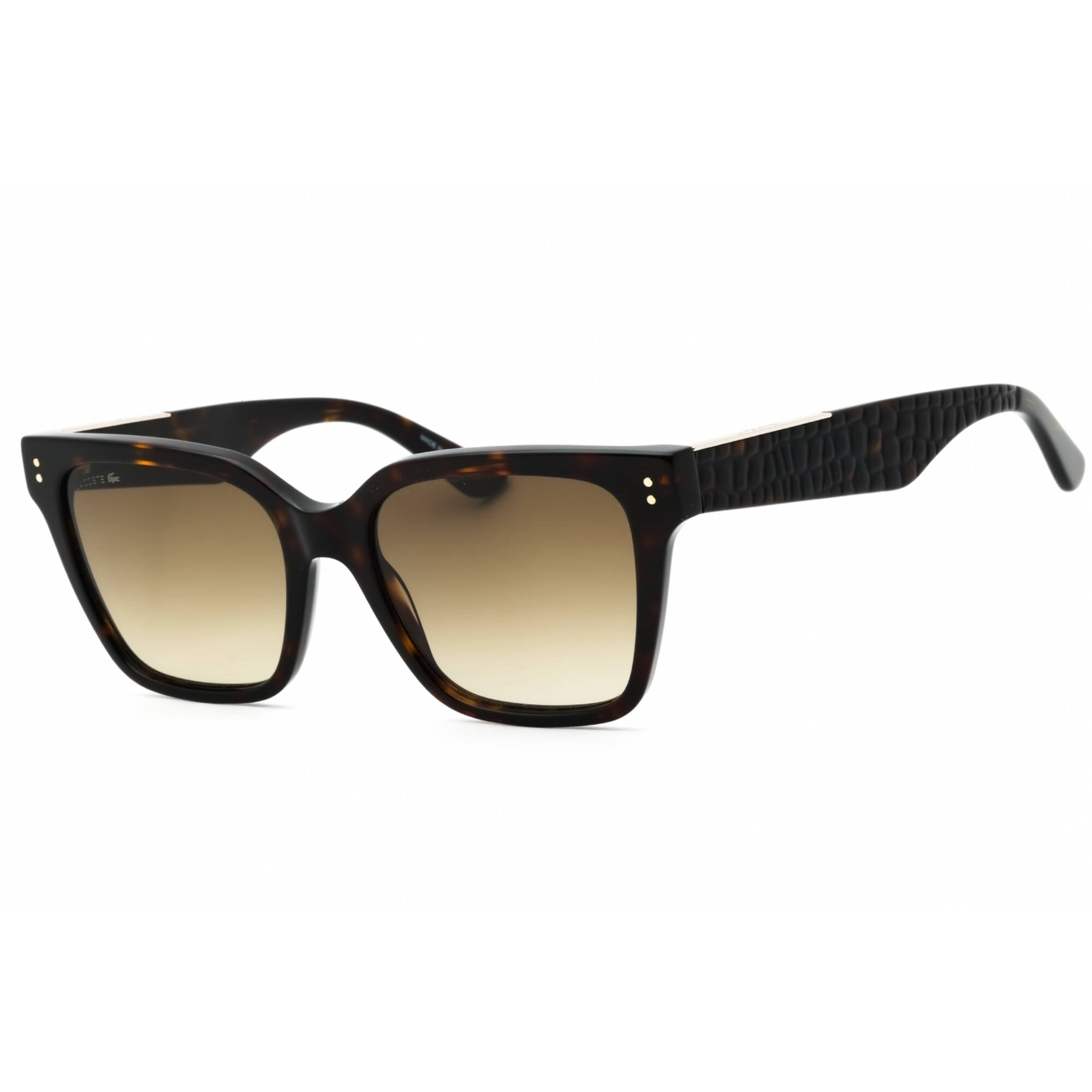 Lacoste Women's Sunglasses   Dark Havana Square Full Rim Acetate Frame   L6022S 230