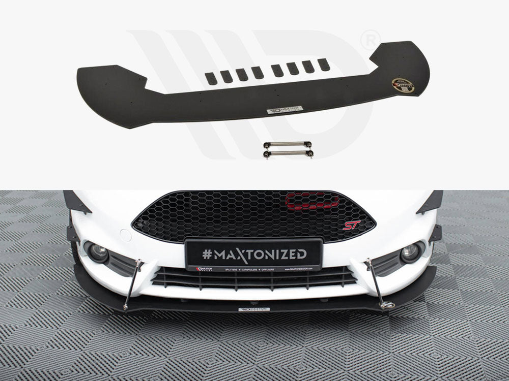 Maxton Design   Front racing splitter Fiesta MK7 ST Facelift