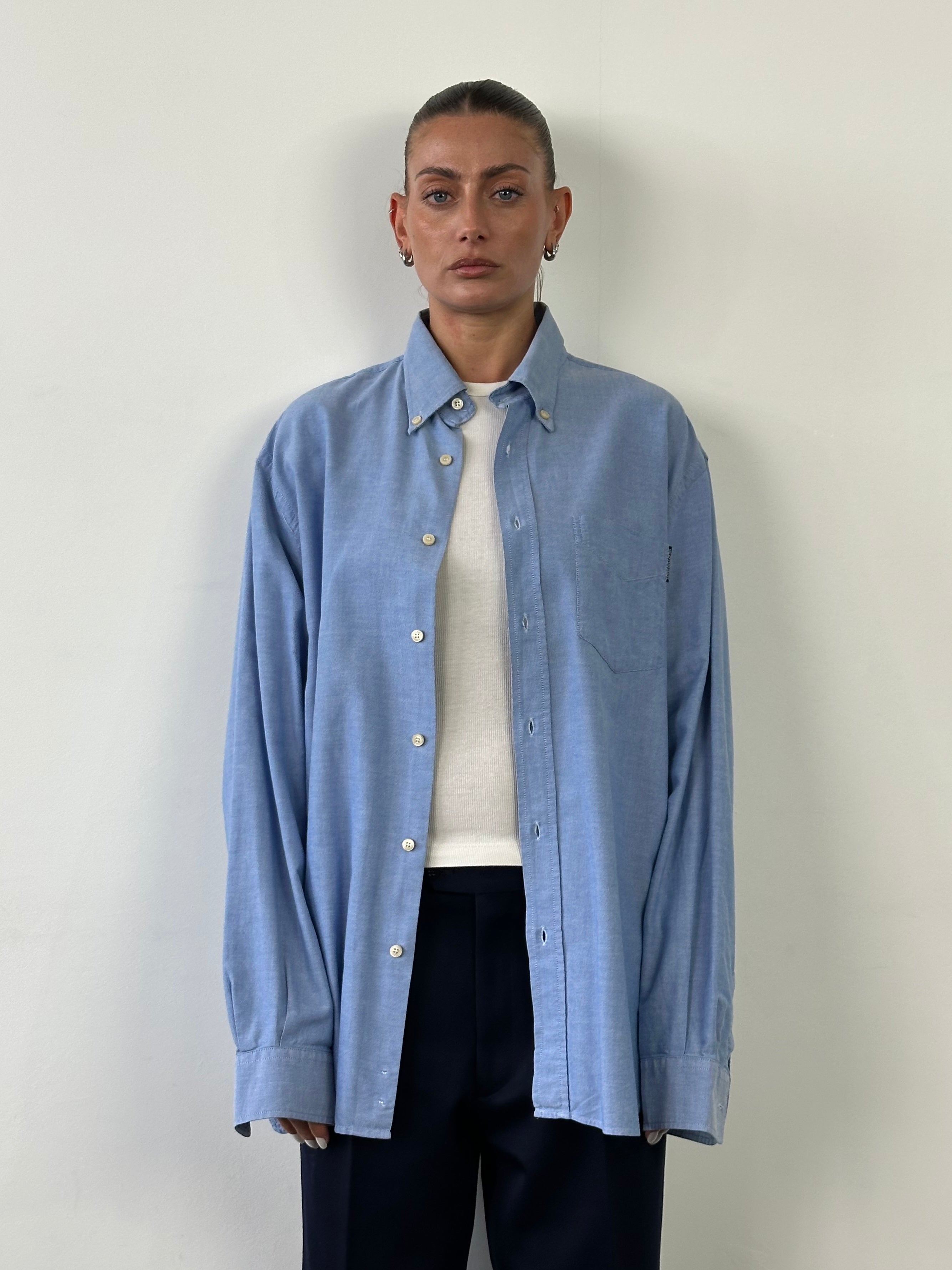 SYLK Valentino Jeans Pure Cotton Logo Shirt   XXL