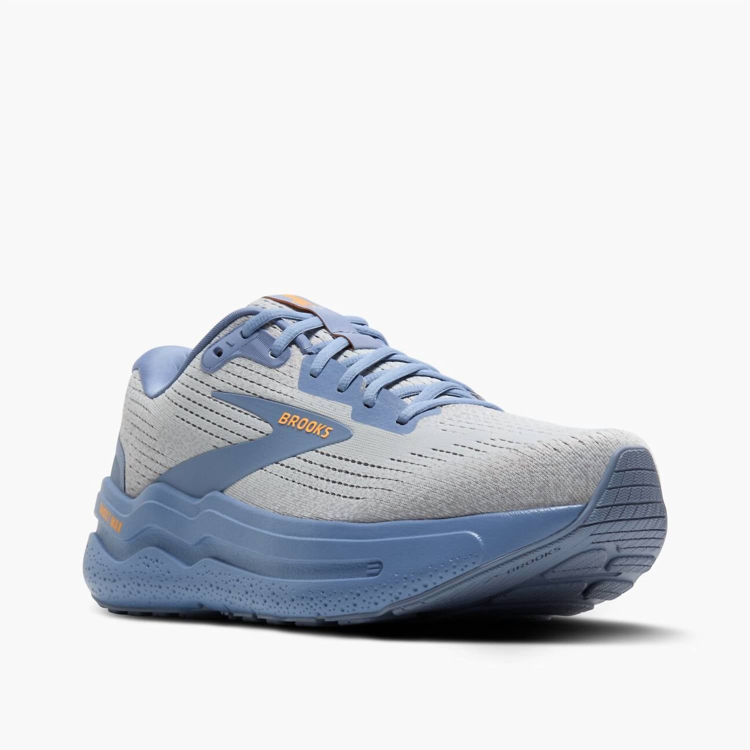 2244 Men's Ghost Max 2 Shoes In 119   Oyster Mushroom blue orange